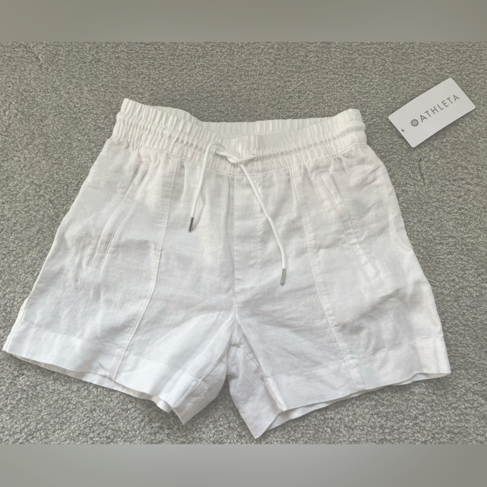 Athleta Retreat White Linen Short